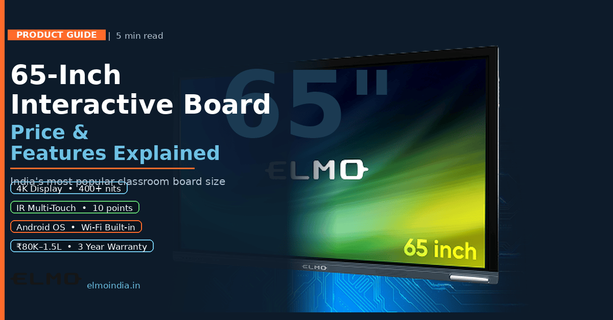 65 inch interactive board for classroom — ELMO India product price and features guide